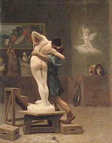 Pygmalion embracing Galetea